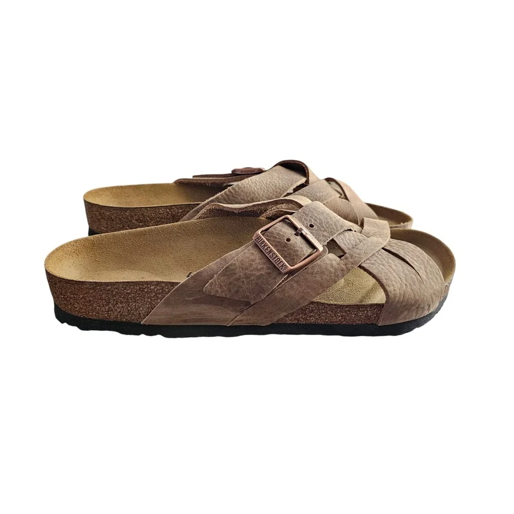 Birkenstock Lugano Sandals Camberra Old Tobacco Size EU 43 US 10  Regular Width